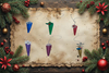 SEASHELL ORNAMENTS Cone Shaped Handmade Christmas Tree Ornament Collectible WINTER Decor Gift Idea Home Decor Unique SET OF 5 - JAMsCraftCloset