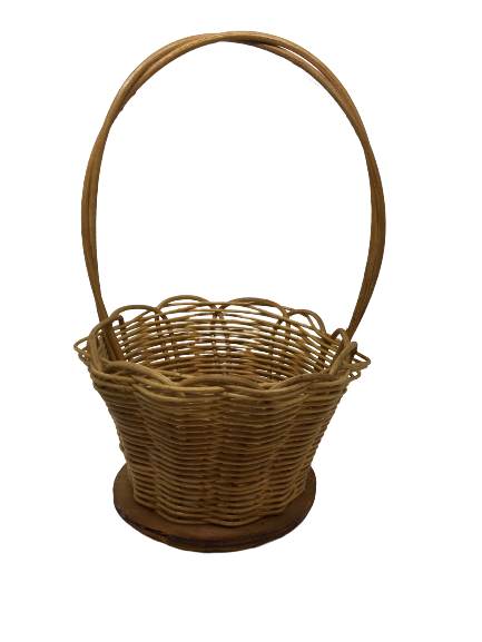 Vintage SMALL WOVEN BASKET - Used/Preowned - 1960s or before - Retro Style - Collectible - Home Decor - Gift for the Vintage Collector - JAMsCraftCloset