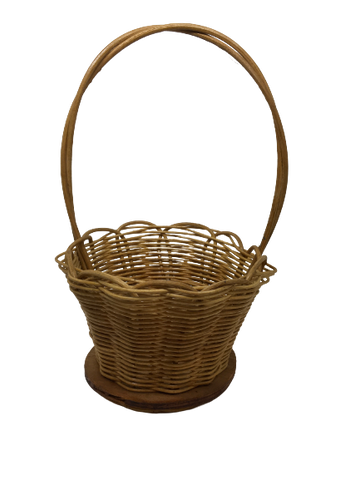 Vintage SMALL WOVEN BASKET - Used/Preowned - 1960s or before - Retro Style - Collectible - Home Decor - Gift for the Vintage Collector - JAMsCraftCloset