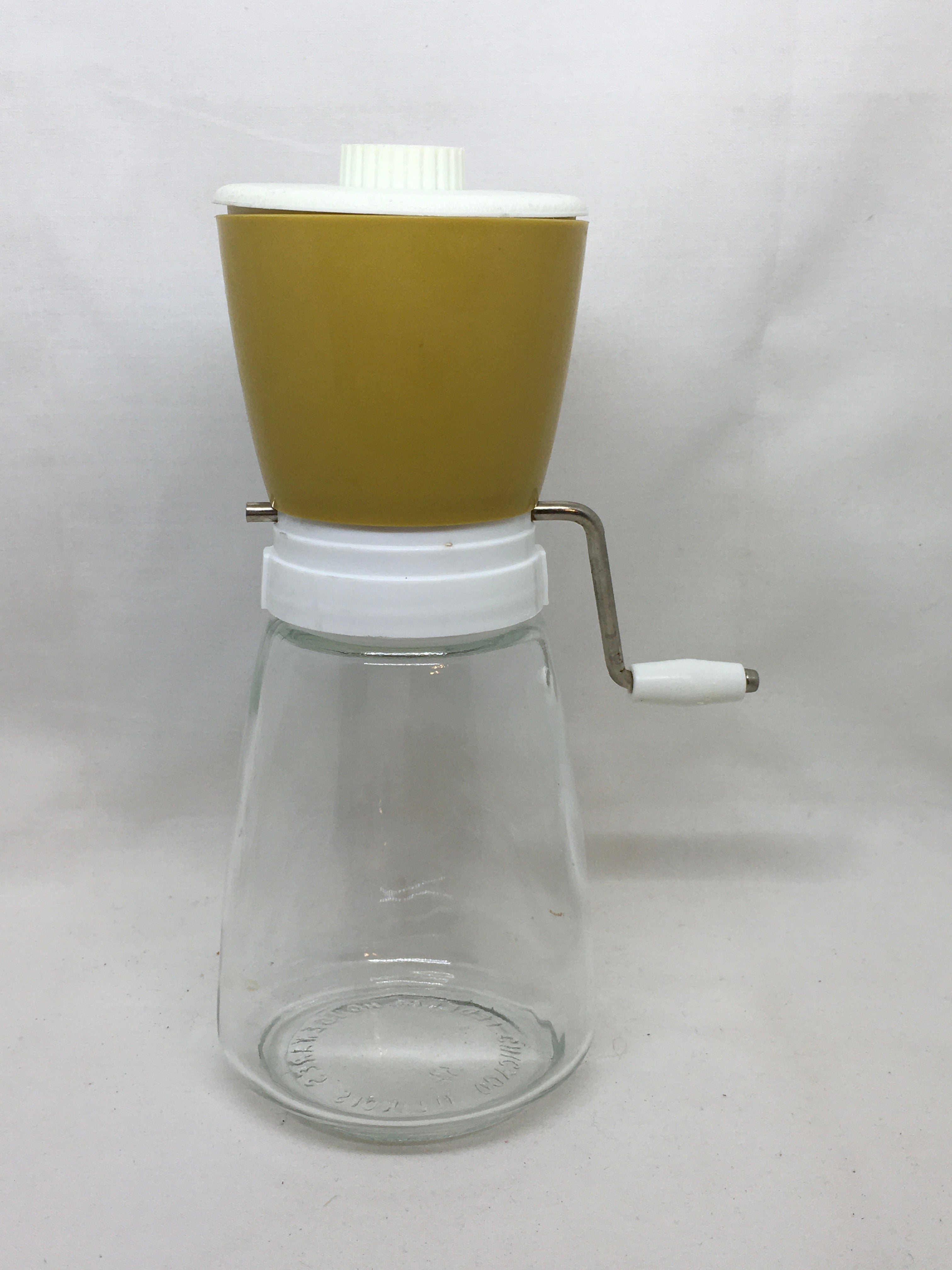 Vintage Nut Grinder With Plastic Measuring Cup Lid, Kitchen