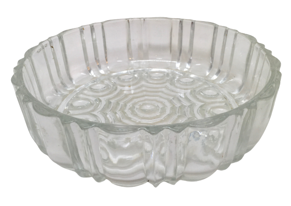 Candy dish is in excellent condition - no chips, cracks or repairs. This vintage clear glass candy dish may or may not have had a lid at some point.  Useful and beautiful, it can hold candy or anything else as a lovely display piece in your home.