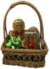 Christmas Gingerbread Boy and Girl Chunky Wooden Hand Painted Handmade Sparkly Christmas Holiday Winter Decoration Home Decor Set of 2 - JAMsCraftCloset