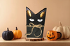 Chunky Wooden BLACK CAT Hand Painted Handmade Halloween Fall Decoration Shelf Sitter Table Topper Tier Tray Decoration Home Decor Holiday Primitive Gift Idea - JAMsCraftCloset