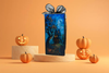 GLASS RECTANGLE BLOCK Halloween Decor Shelf Sitter Hand Painted Decoupaged HAUNTED HOUSES 3 - REVERSIBLE Black Gold Dot Bow Gift Idea - JAMsCraftCloset