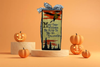 GLASS RECTANGLE BLOCK Halloween Decor Shelf Sitter Hand Painted Decoupaged PUMPKINS MOON BATS WITCH SAYING - REVERSIBLE Black Gold Dot Bow Gift Idea - JAMsCraftCloset