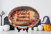 Plastic OVAL WHITE TRAY Farmhouse Country Kitchen Home Decor GRATEFUL THANKFUL BLESSED PLAID BORDER Wall Art Shelf Sitter Handmade &nbsp;- JAMsCraftCloset