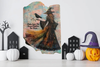Antique West Virginia Roof Slate Decoupaged 7 Make Sure The Broom Matches the Dress Handmade Wall Art Unique Halloween Holiday Decoration Home Decor Gift {{ JAMsCraftCloset }}
