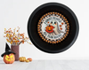 Mini Pie Pan Wall Art Handmade Hand Painted Decoupaged Wall Art Black I GHOST PEOPLE - HALLOWEEN Decor Gift Idea - JAMsCraftCloset