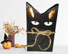 Chunky Wooden BLACK CAT Hand Painted Handmade Halloween Fall Decoration Shelf Sitter Table Topper Tier Tray Decoration Home Decor Holiday Primitive Gift Idea - JAMsCraftCloset