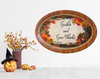 Hard Plastic OVAL TRAY Farmhouse Country Home Decor GATHER AND GIVE THANKS Wall Art Cottage Chic Kitchen Decor Bar Decor Victorian Decor Handmade Gift Idea &nbsp;- JAMsCraftCloset
