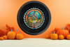 Mini Pie Pan Wall Art Handmade Hand Painted Decoupaged Wall Art Black HAPPY HALLOWEEN Decor Gift Idea - JAMsCraftCloset