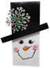 WOOD SNOWMAN WITH HAT AND SNOWFLAKE-CHRISTMAS Shelf Sitter-Wall Art-Decor Holiday Decor-Wooden Hand Painted Handmade Winter Decoration Home Decor - JAMsCraftCloset