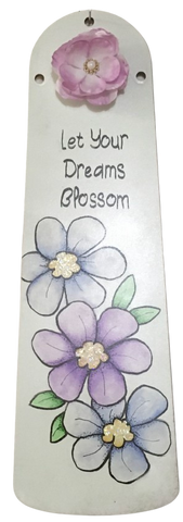 FAN BLADE Wall Art LET YOUR DREAMS BLOSSOM Upcycled Repurposed Ceiling Fan Blade Wall Art Hand Painted Positive Saying Decor Handmade Home Decor Unique Gift - JAMsCraftCloset