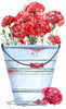 DIGITAL GRAPHIC DESIGN-Country-Floral-RED CARNATIONS-Vintage-Bucket 1-Sublimation-Download-Digital Print-Clipart-PNG-SVG-JPEG-Crafters Delight-Digital Art - JAMsCraftCloset