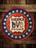 Plastic Round Star TRAY Farmhouse Country Patriotic AMERICA - LOVE IT OR LEAVE IT Wall Art HAPPY FOURTH OF JULY Cottage Chic Victorian Decor Handmade Gift Idea &nbsp;- JAMsCraftCloset