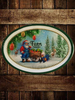 Hard Plastic OVAL TRAY Farmhouse Country Home Decor FARM FRESH SANTA Wall Art Cottage Chic Decor Kitchen Decor Victorian Christmas Holiday Decor Handmade Gift Idea &nbsp;- JAMsCraftCloset