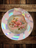 Plastic Round Pink and Silver TRAY Farmhouse Country Easter Decor VINTAGE EASTER BONNET Wall Art HAPPY EASTER Cottage Chic Victorian Decor Handmade Gift Idea &nbsp;- JAMsCraftCloset