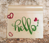 Wood BASEBOARD Wall Art Plaque HELLO SIGN Rectangle Decoupaged Kitchen Home Decor Gift Idea Positive Saying - JAMsCraftCloset