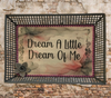TRAY GRAY METAL Rectangle Decoupaged Hand Painted Upcycled Repurposed Wall Art DREAM A LITTLE DREAM OF ME Home Decor Decor LOVE Wall Art Gift - JAMsCraftCloset
