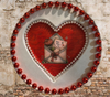MOTHER'S DAY Heart-Shaped Round Pan Wall Art Handmade Hand Painted Decoupaged - Holiday Decoration LOVE Gift Idea Crafters Delight - JAMsCraftCloset