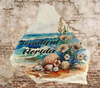 Antique West Virginia Roof Decoupaged BEAUTIFUL FLORIDA Beach Theme Handmade Wall Art Unique Beach Lake House Gift - JAMsCraftCloset