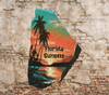 Antique West Virginia Roof Decoupaged FLORIDA SUNSETS Beach Theme Handmade Wall Art Unique Beach Lake House Gift - JAMsCraftCloset