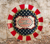 ROUND PLASTIC TRAY Red White Blue FOURTH OF JULY STARS AND STRIPES 4th of July Decor Farmhouse Lake House Country Wall Art Shelf-Sitter Handmade Decoupaged Repurposed Upcycled Gift Idea - JAMsCraftCloset
