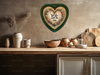 Valentine Heart-Shaped Green Tin Wall Art Handmade Hand Painted Love Saying - YOU ARE STILL THE ONE Holiday Decoration LOVE Gift Idea Crafters Delight - JAMsCraftCloset