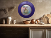 PLATE CHARGER PURPLE PLASTIC ROUND Decoupaged Hand Painted Upcycled Repurposed Wall Art NOTHING SMELLS BETTER THAN THE PERSON YOU LOVE Home Decor Wall Art Gift - JAMsCraftCloset