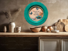 PLATE CHARGER TEAL AQUA PLASTIC ROUND DECOUPAGED Upcycled Repurposed Wall Art or Shelf Sitter YOU GIVE ME ENDLESS BUTTERFLIES Home Decor Wall Art Gift WEDDING - JAMsCraftCloset