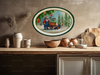 Hard Plastic OVAL TRAY Farmhouse Country Home Decor FARM FRESH SANTA Wall Art Cottage Chic Decor Kitchen Decor Victorian Christmas Holiday Decor Handmade Gift Idea &nbsp;- JAMsCraftCloset