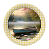 ROUND Digital Graphic Design LONELY BOAT WITH DEER AND FISH Decor Lake Scene With Animals First Home Sublimation Decoupage PNG SVG Country Farmhouse Home Decor Wall Art Shelf Sitter Gift Crafters Delight - JAMsCraftCloset