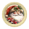 ROUND Digital Graphic Design &nbsp;SANTA FACE HOLLY POINSETTIAS - CHRISTMAS DESIGN PNG-JPEG-PDF-SVG-Decoupage-Sublimation Design Graphic Country Farmhouse Home Decor HOLIDAY Decor Gift Crafters Delight - JAMsCraftCloset