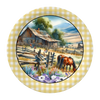 ROUND Digital Graphic Design HOUSE AND HORSES- Farm Scene Floral Wedding Gift First Home Sublimation Decoupage PNG SVG Country Farmhouse Home Kitchen Decor Wall Art Shelf Sitter Gift Crafters Delight - JAMsCraftCloset