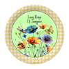 ROUND Digital Graphic Design LAZY DAYS OF SUMMER Green With Dragonfly Butterfly Bee Floral Wedding Gift First Home Sublimation Decoupage PNG SVG Country Farmhouse Home Decor Wall Art Shelf Sitter Gift Crafters Delight - JAMsCraftCloset