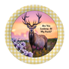 ROUND Digital Graphic Design HUNTERS ARE YOU LOOKING AT MY RACK Deer Decor Lake Scene With Animals First Home Sublimation Decoupage PNG SVG Country Farmhouse Home Decor Wall Art Shelf Sitter Gift Crafters Delight