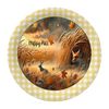 ROUND Digital Graphic Design HAPPY FALL - FOX BUNNIES and LEAVES Decor Lake Scene With Animals First Home Sublimation Decoupage PNG SVG Country Farmhouse Home Decor Wall Art Shelf Sitter Gift Crafters Delight - JAMsCraftCloset