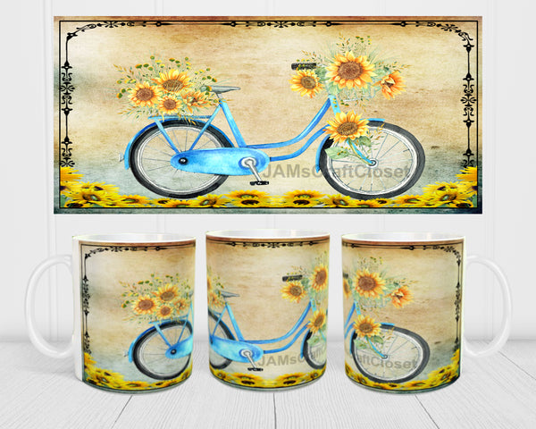 MUG Coffee Full Wrap Sublimation Digital Graphic Design Download SUNFLOWER 4 SVG-PNG Crafters Delight - Digital Graphic Design - JAMsCraftCloset