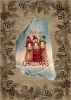 Antique West Virginia Roof Decoupaged Three GOATS MERRY CHRISTMAS Handmade Wall Art Unique Holiday Decoration Country Farmhouse Decor Gift - JAMsCraftCloset