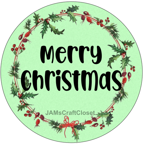 ROUND Digital Graphic Design MERRY CHRISTMAS Holiday Sublimation PNG SVG Lake House Sign Farmhouse Country Home Cabin Workshop Man Cave Wall Art Wreath Design Gift Crafters Delight HAPPY CRAFTING - JAMsCraftCloset