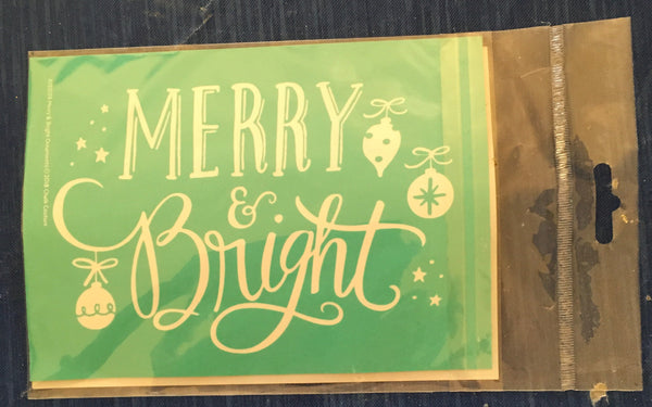 Chalk Couture STENCIL - NEW - MERRY AND BRIGHT - Winter Christmas Stencil - Reusable Adhesive Silkscreen Stencil - Happy Crafting - JAMsCraftCloset