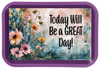 RECTANGLE SHAPED Digital Graphic Design VIBRANT FLORAL - TODAY WILL BE A GREAT DAY - PNG SVG Store or Shop Sign Farmhouse Country Home Cabin Wall Art Decor Gift Crafters Delight HAPPY CRAFTING - JAMsCraftCloset