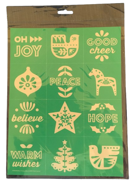 Chalk Couture STENCIL - NEW - MINI WARM WISHES - Winter Christmas Stencil - Reusable Adhesive Silkscreen Stencil - Happy Crafting - JAMsCraftCloset&nbsp;