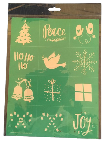 Chalk Couture STENCIL - NEW - MINI HOLIDAY ICONS - Winter Christmas Stencil - Reusable Adhesive Silkscreen Stencil - Happy Crafting - JAMsCraftCloset&nbsp;