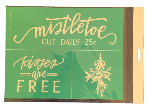 Chalk Couture STENCIL - NEW - MISTLETOE CUT DAILY - Winter Christmas Stencil - Reusable Adhesive Silkscreen Stencil - Happy Crafting - Happy Crafting - JAMsCraftCloset