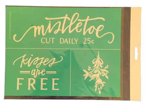 Chalk Couture STENCIL - NEW - MISTLETOE CUT DAILY - Winter Christmas Stencil - Reusable Adhesive Silkscreen Stencil - Happy Crafting - Happy Crafting - JAMsCraftCloset