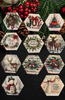 HEXAGON 3.25 by 3 Inch Ceramic Tile Decoupaged Ornaments Handmade Christmas Tree Ornament Package Decor Gift Idea Home Decor Unique - JAMsCraftCloset
