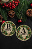Christmas Personalized Ornament Handmade INITIAL AND NAME WREATH Large Round Wooden Sublimation Large Holiday Tree Decoration GIFT Crafters Delight -JAMsCraftCloset