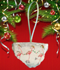 Antique West Virginia Roof Decoupaged Christmas Ornament - Flamingos Ice Skating - Handmade Holiday Tree Decor Unique Beach Lake House Gift - JAMsCraftCloset