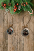 SCALLOP SEASHELL CHRISTMAS ORNAMENT- FARM ANIMALS Christmas Ornaments SET 5 - HOLIDAY DECOR - Handmade Hand Painted DECOUPAGED Repurposed Upcycled Gift SET OF 2 Ornaments - JAMsCraftCloset